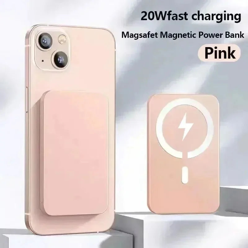 50,000mAh Magnetic Power Bank – 20W Fast Charging, Wireless & USB-C External Battery Pack for iPhone 13–15, Xiaomi, Samsung