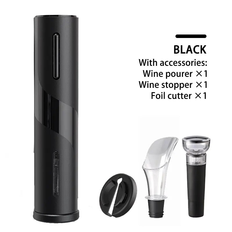 OFENGIQ Electric Wine Opener – Automatic Corkscrew with Foil Cutter | Sleek, Battery-Powered Bottle Opener for Red Wine