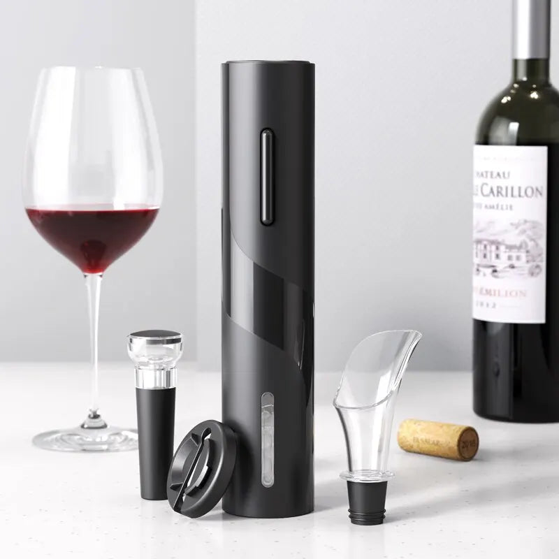 OFENGIQ Electric Wine Opener – Automatic Corkscrew with Foil Cutter | Sleek, Battery-Powered Bottle Opener for Red Wine